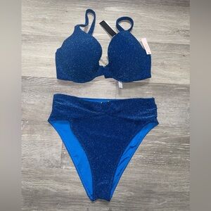 VICTORIA'S SECRET SET - SWIM 
Shimmer High-Waist Cheeky Bikini Bottom and bra